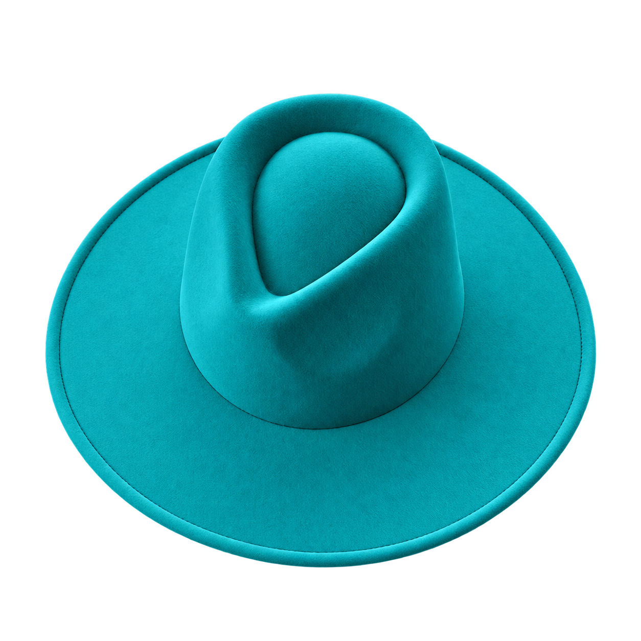 Vegan Felt Wide Brim Rancher Hat in Faux Felt