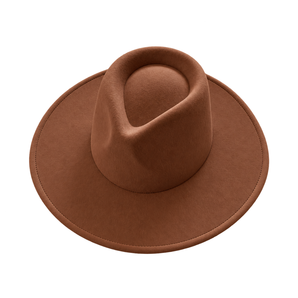 Vegan Felt Wide Brim Rancher Hat in Faux Felt