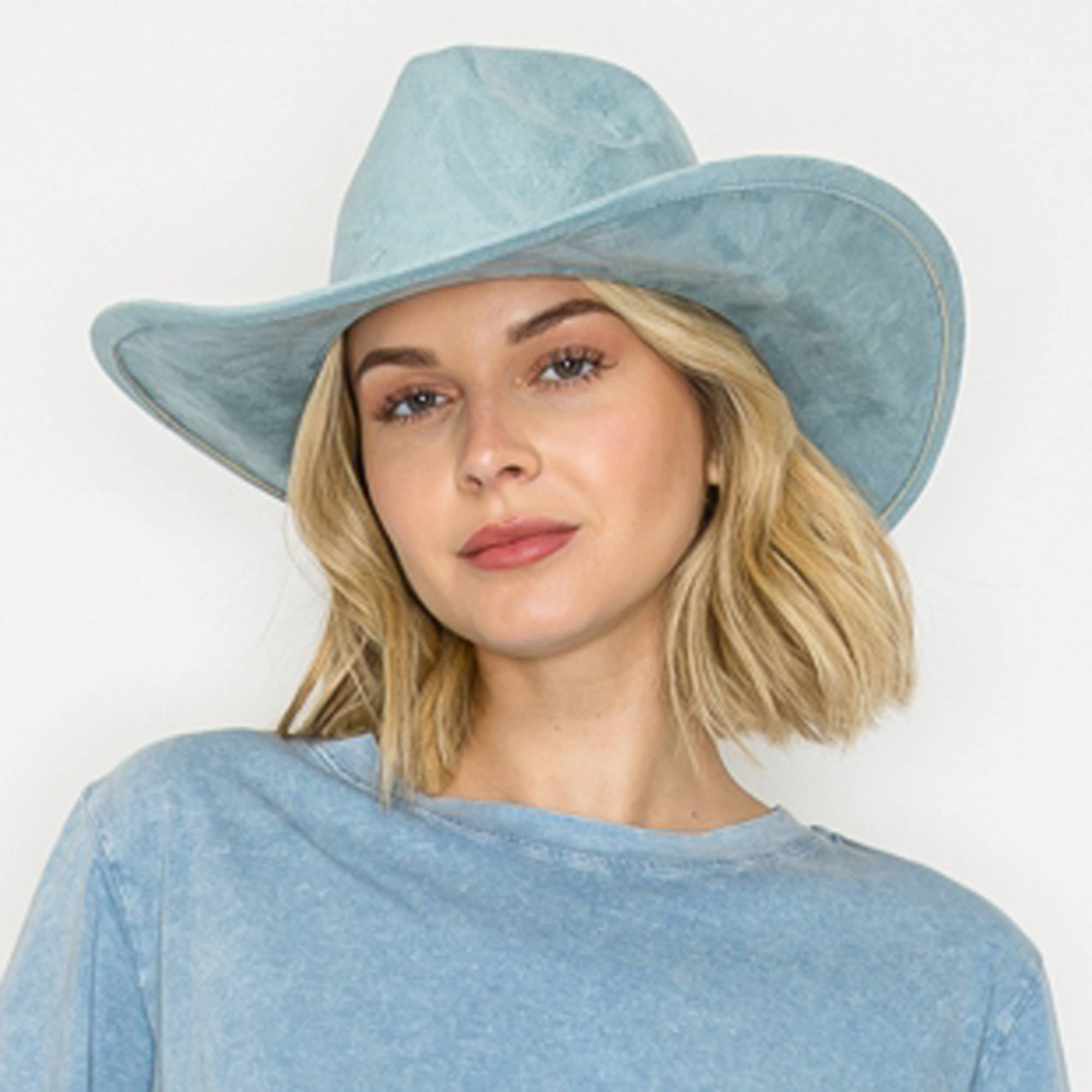 Vegan Suede Cowboy Hat