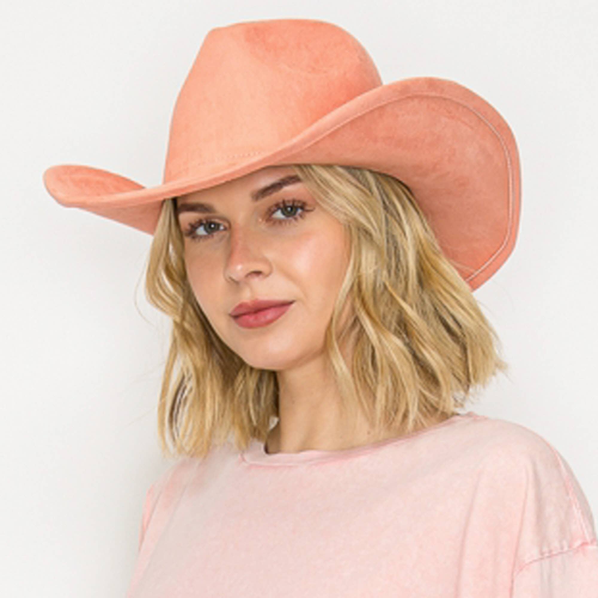 Vegan Suede Cowboy Hat