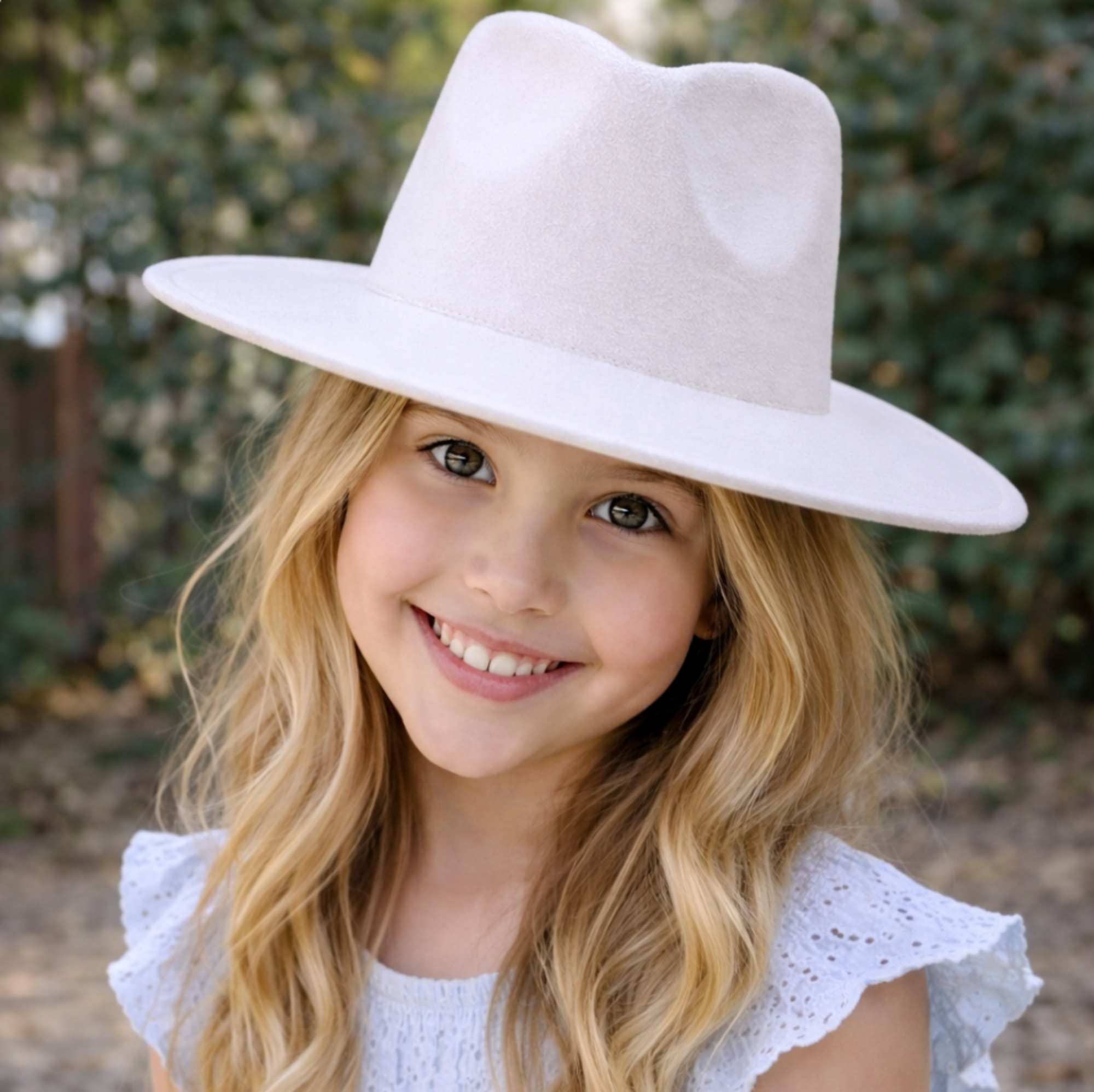Kids XS Vegan Felt Wide Brim Rancher Hat