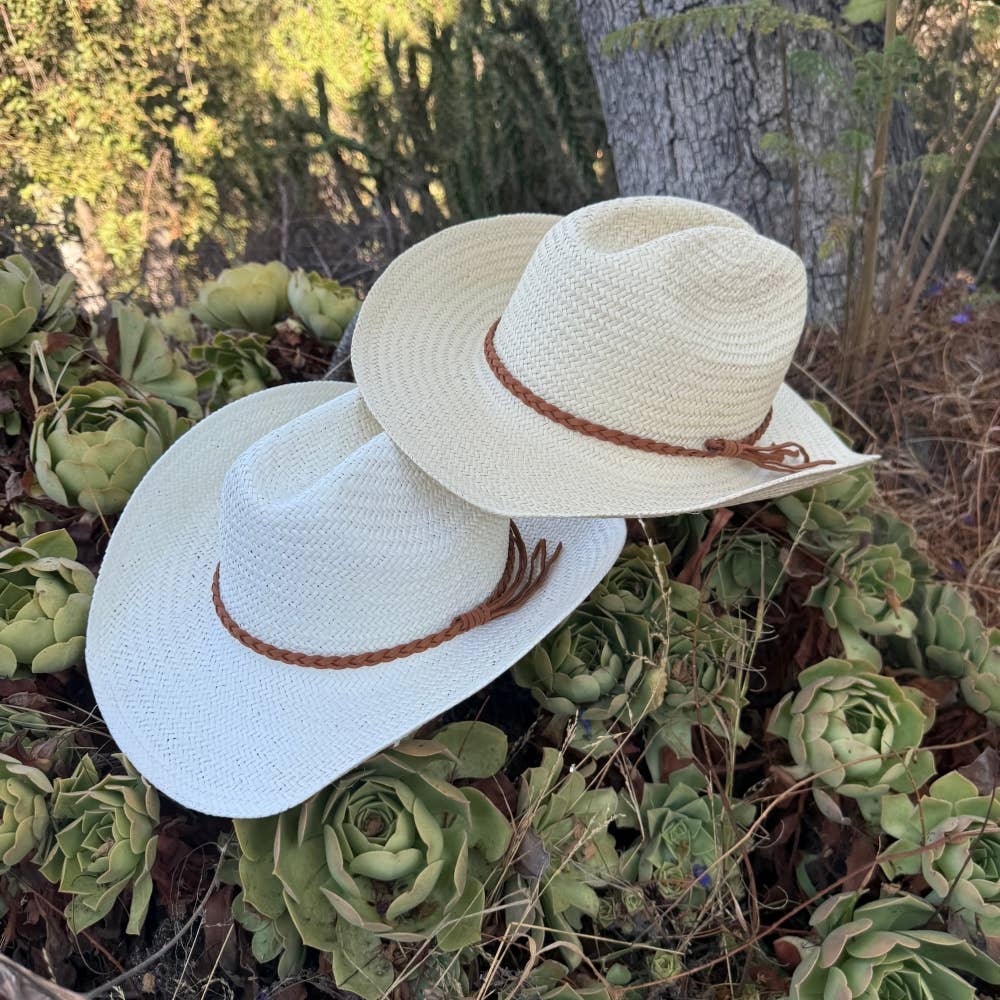 Braided Band Straw Cowboy Hat – Classic Western Summer Hat