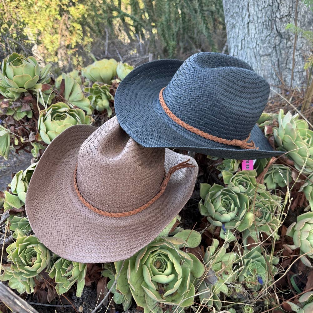 Braided Band Straw Cowboy Hat – Classic Western Summer Hat