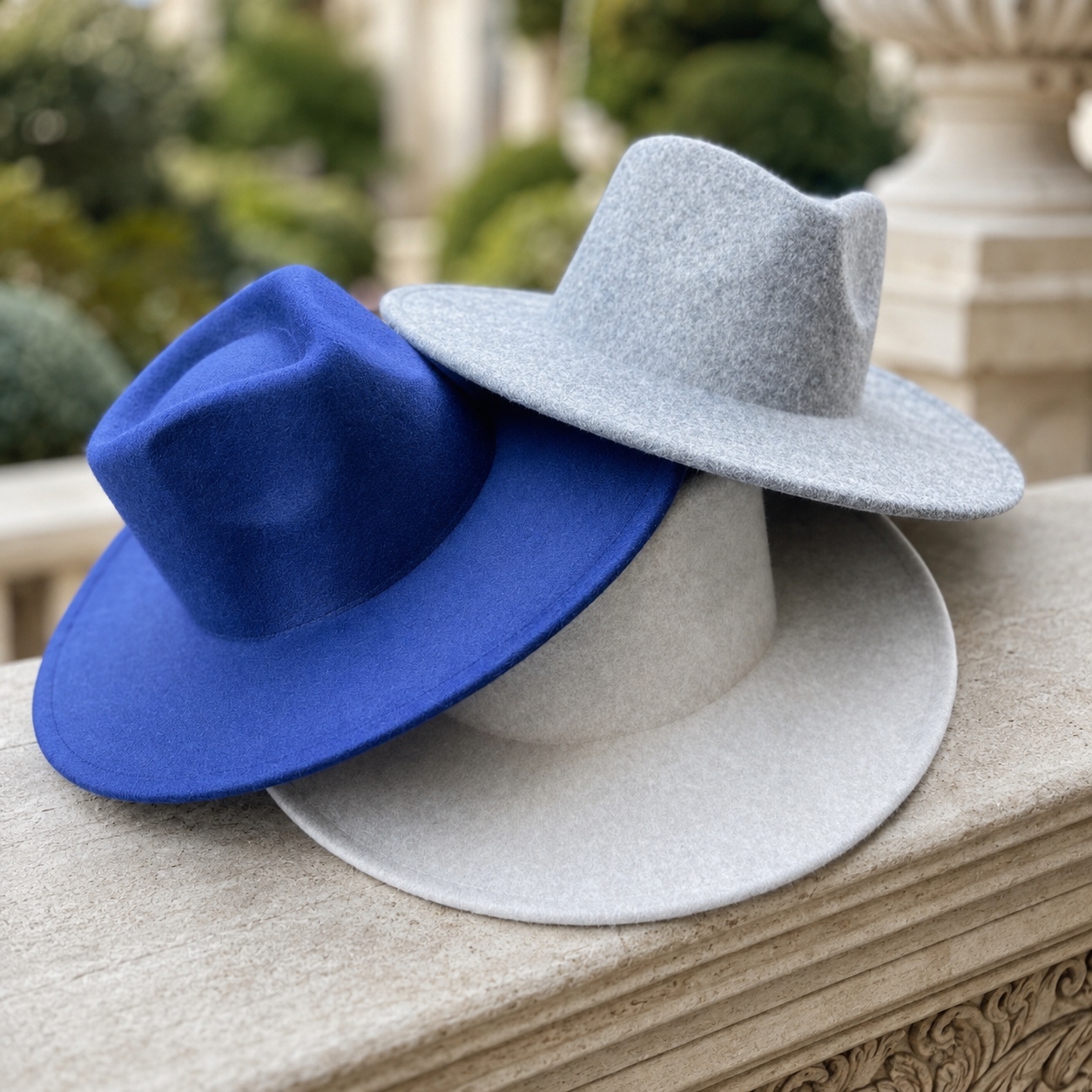 Vegan Felt Wide Brim Rancher Hat in Faux Felt