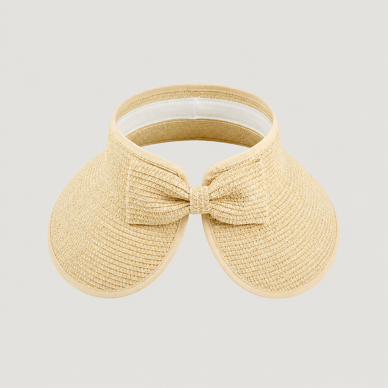 Packable Wide Brim Straw Sun Visor