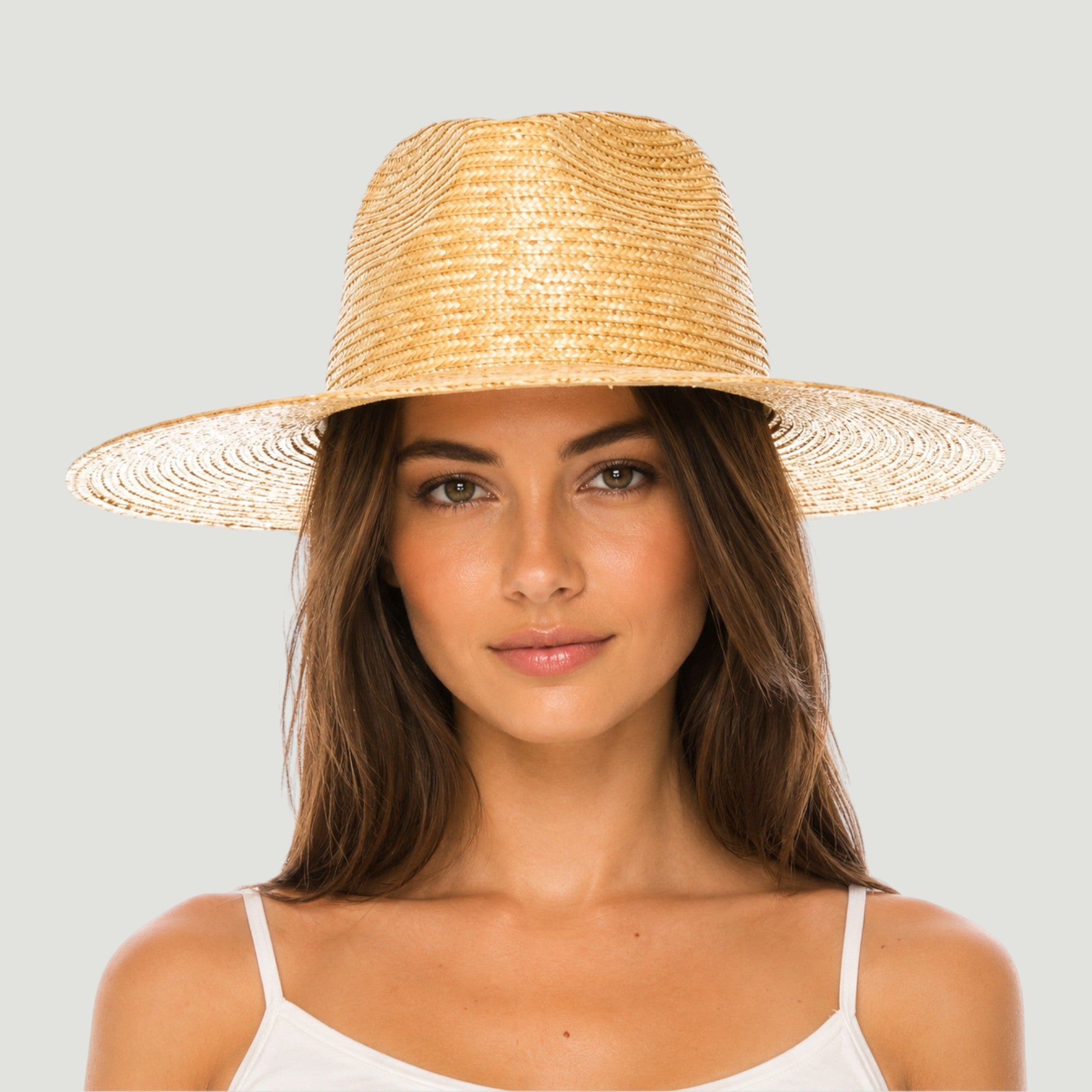 Wheat Straw Rancher Hat, Flat Brim