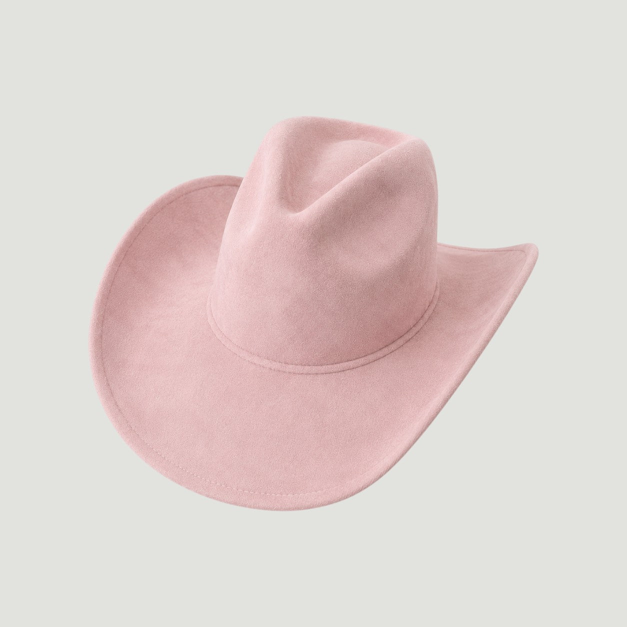 Vegan Suede Western Cowboy Hat with Pinch Front Crown | Boho Festival Statement Hat