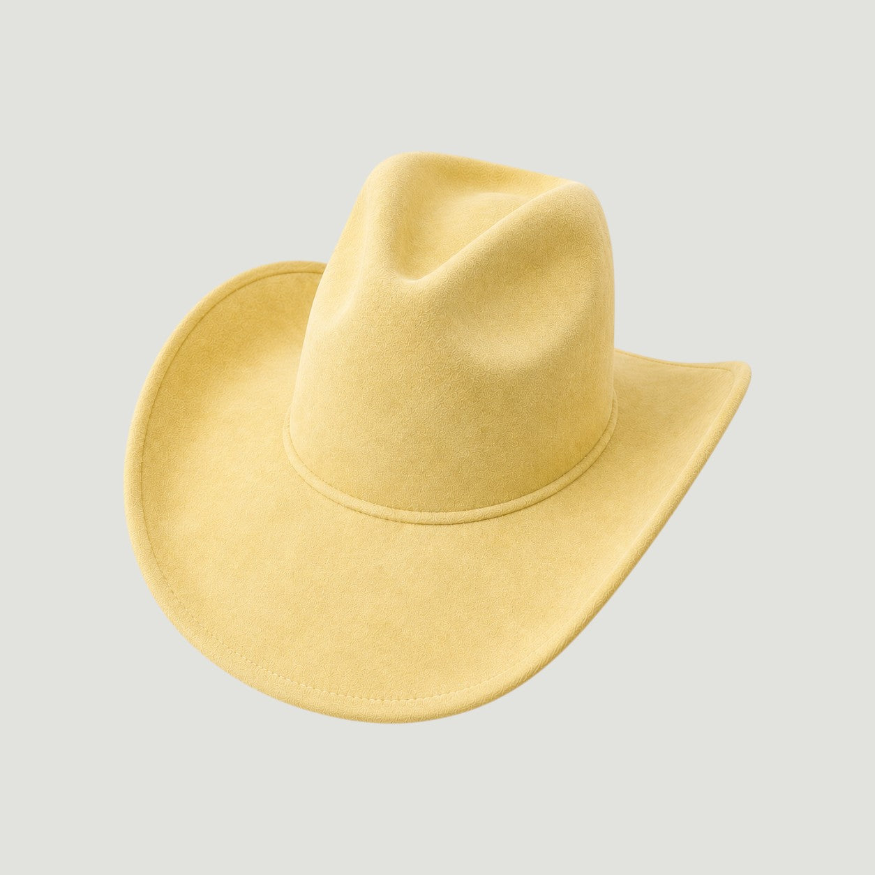 Vegan Suede Western Cowboy Hat with Pinch Front Crown | Boho Festival Statement Hat