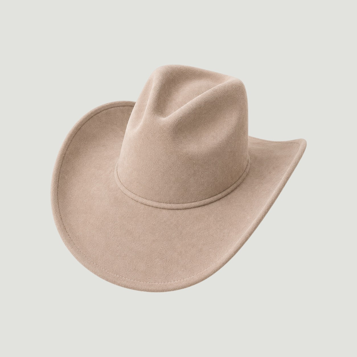 Vegan Suede Western Cowboy Hat with Pinch Front Crown | Boho Festival Statement Hat