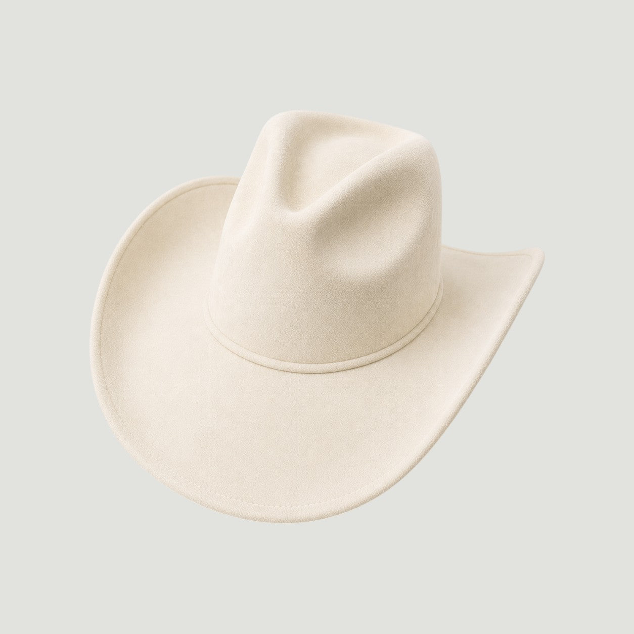 Vegan Suede Western Cowboy Hat with Pinch Front Crown | Boho Festival Statement Hat
