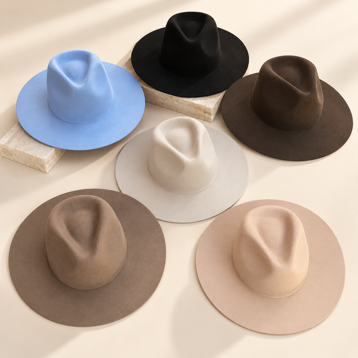 Premium Austrian Wool Wide Brim Fedora Hat