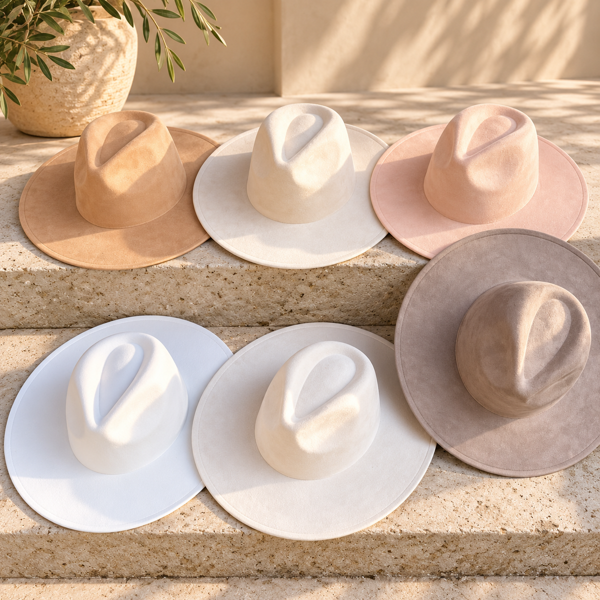 Vegan Suede Fedora Hat