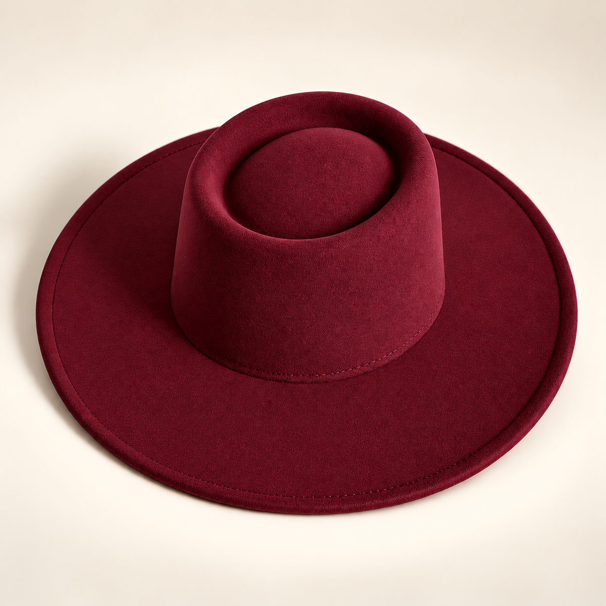 Vegan Felt Wide Brim Gambler Hat