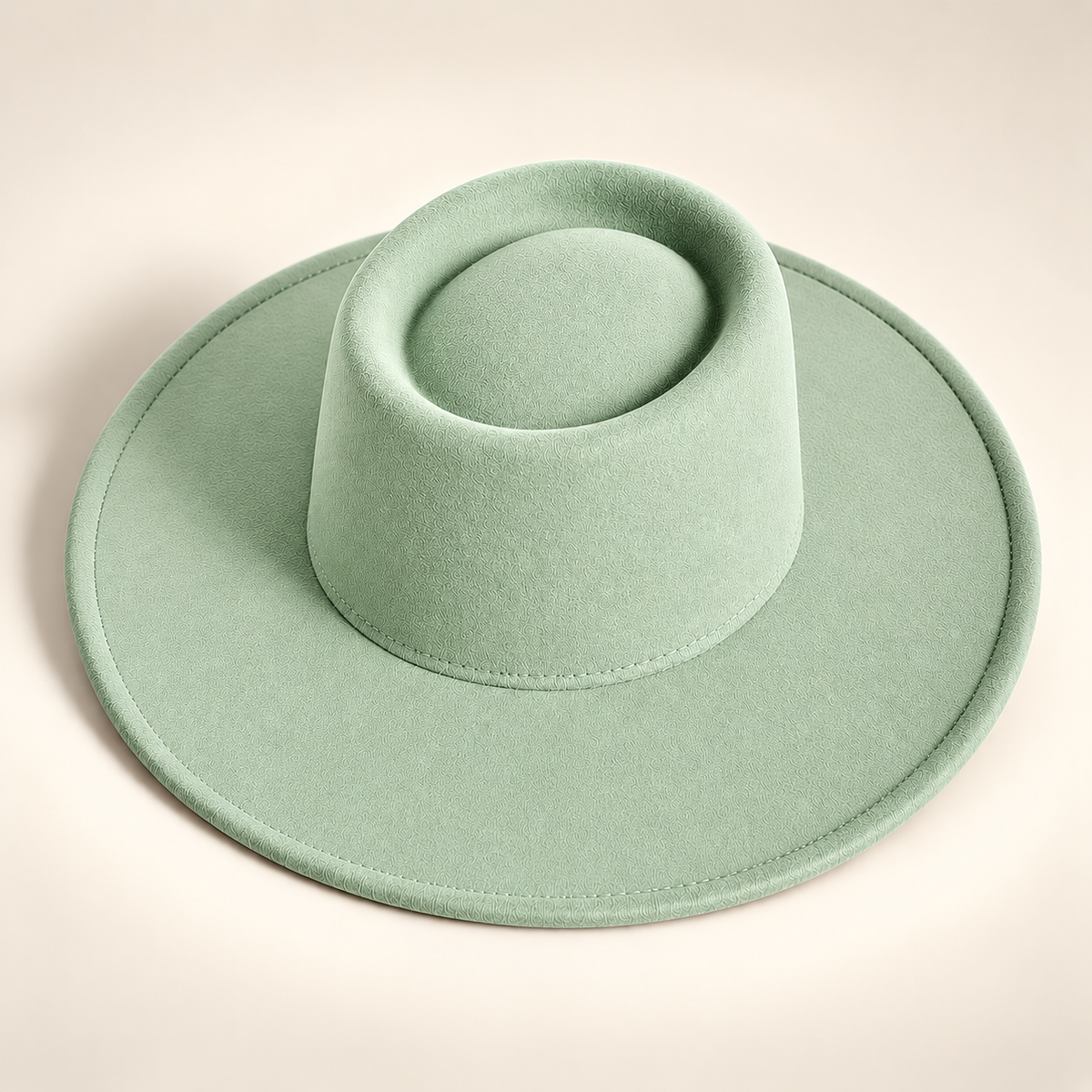 Vegan Felt Wide Brim Gambler Hat