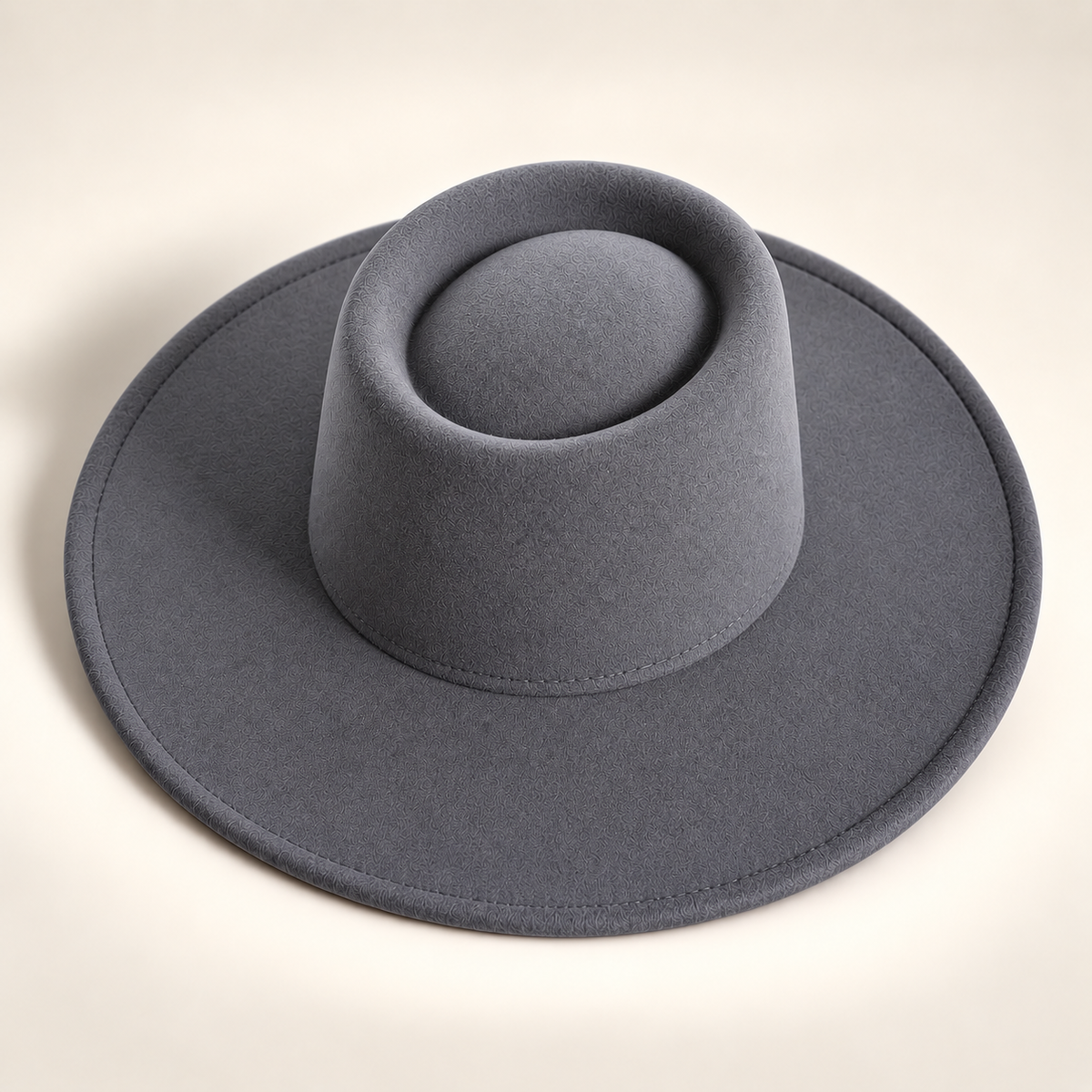 Vegan Felt Wide Brim Gambler Hat