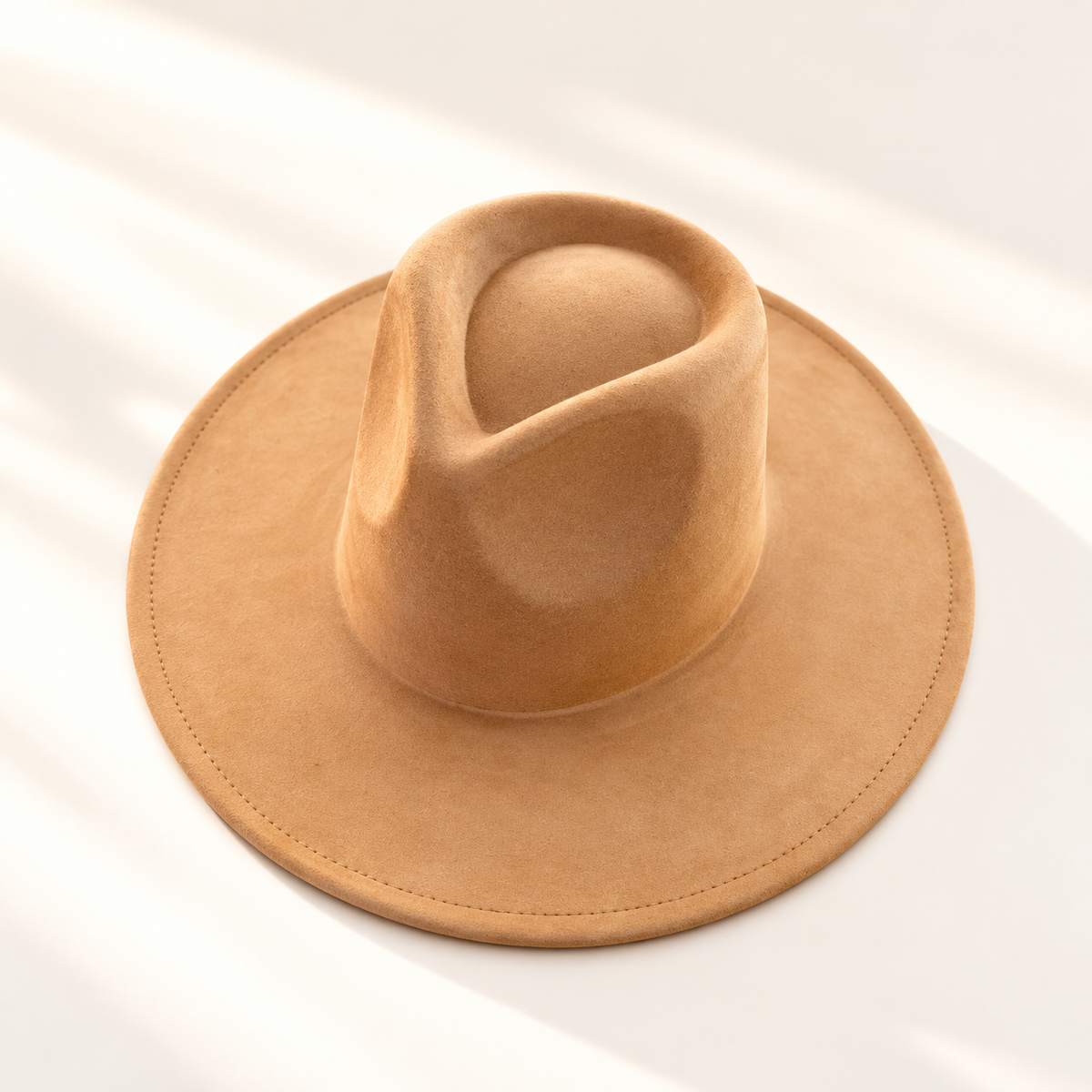 Vegan Suede Wide Brim Rancher Hat
