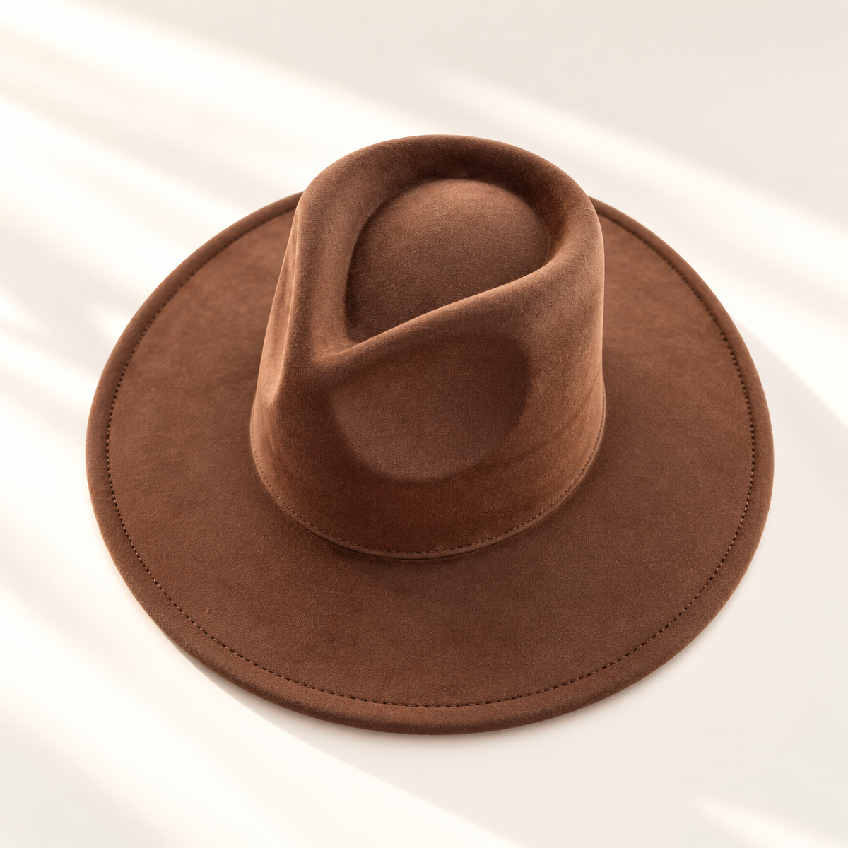 Vegan Suede Wide Brim Rancher Hat