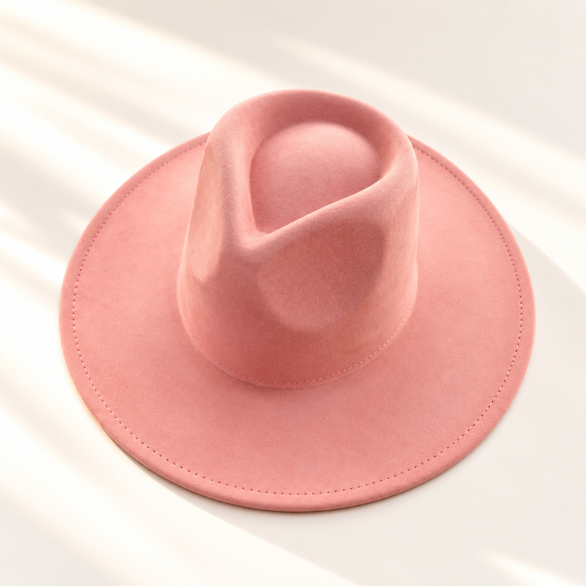 Vegan Suede Wide Brim Rancher Hat