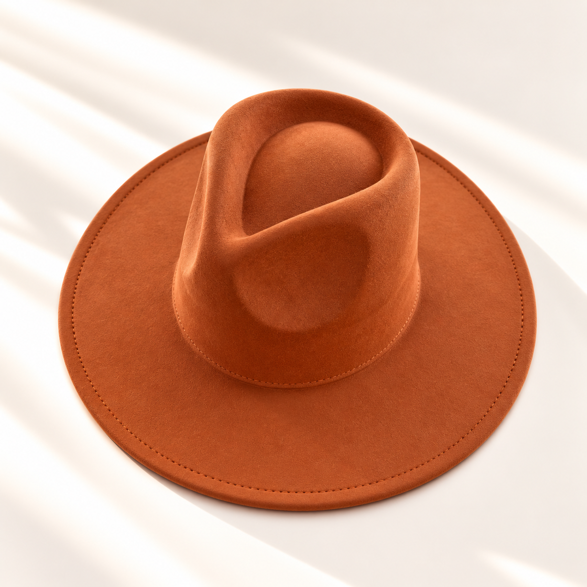 Vegan Suede Wide Brim Rancher Hat