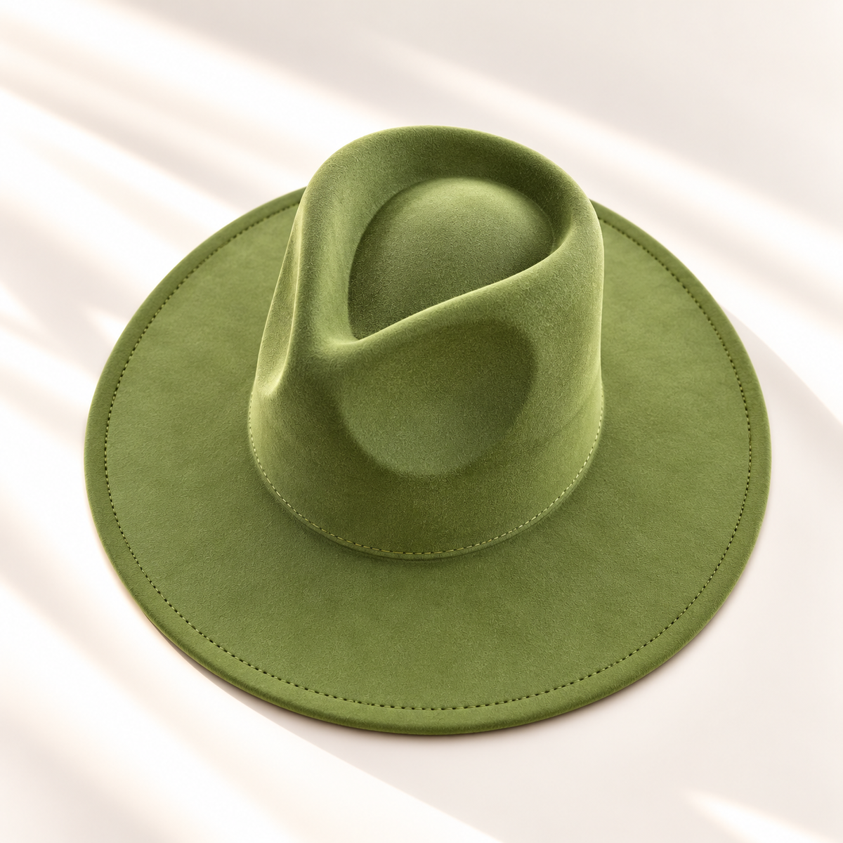 Vegan Suede Wide Brim Rancher Hat