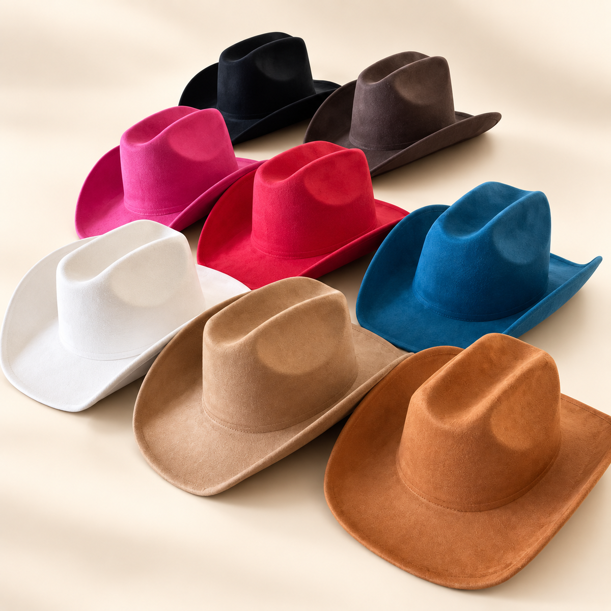 Vegan Suede Cattleman Cowboy Hat