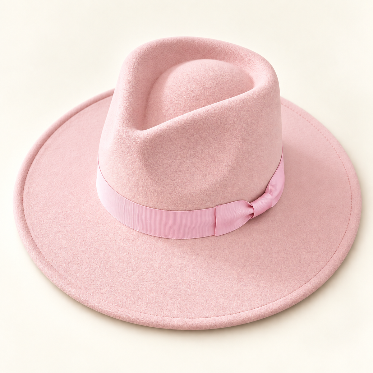 Vegan Felt Rancher Hat with Matching Ribbon Band