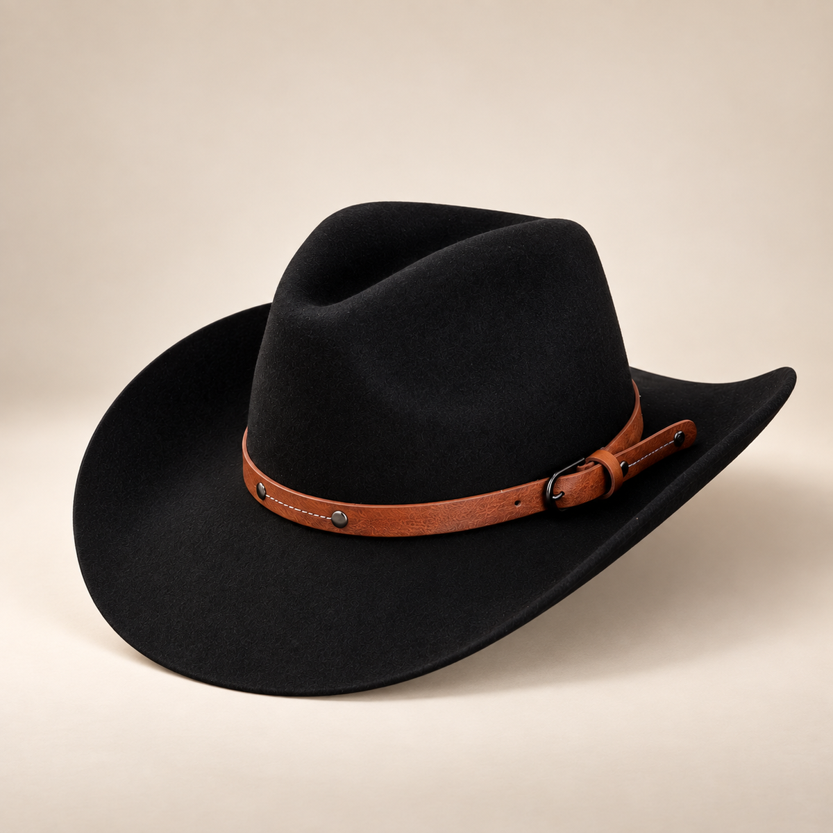 Australian Wool Cowboy Hat with Stitched Leather Band