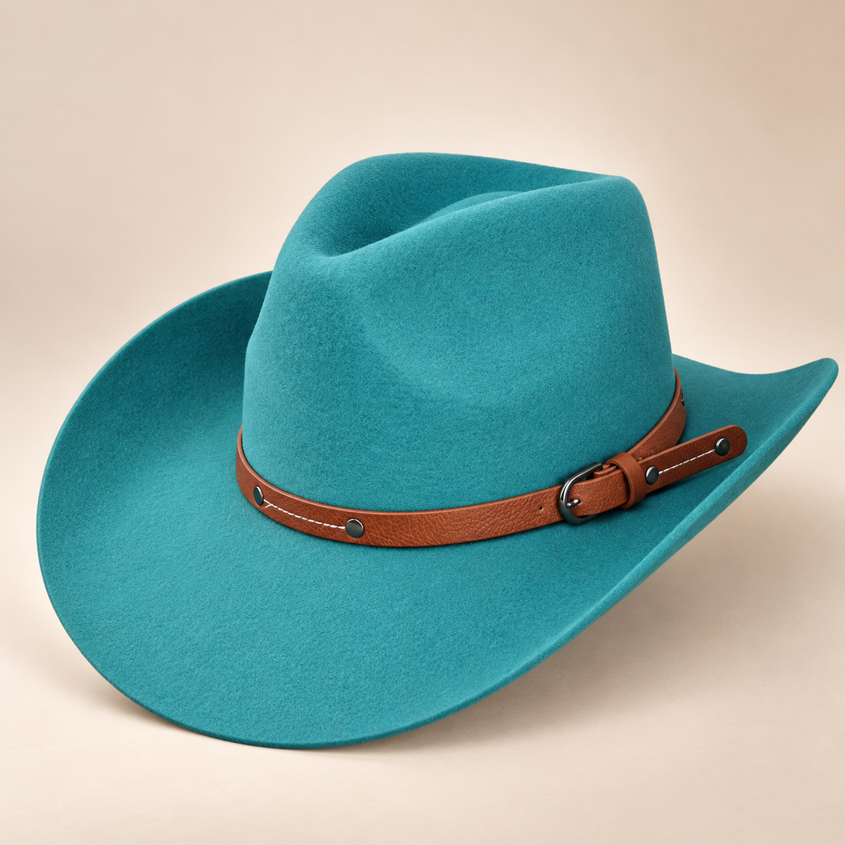 Australian Wool Cowboy Hat with Stitched Leather Band