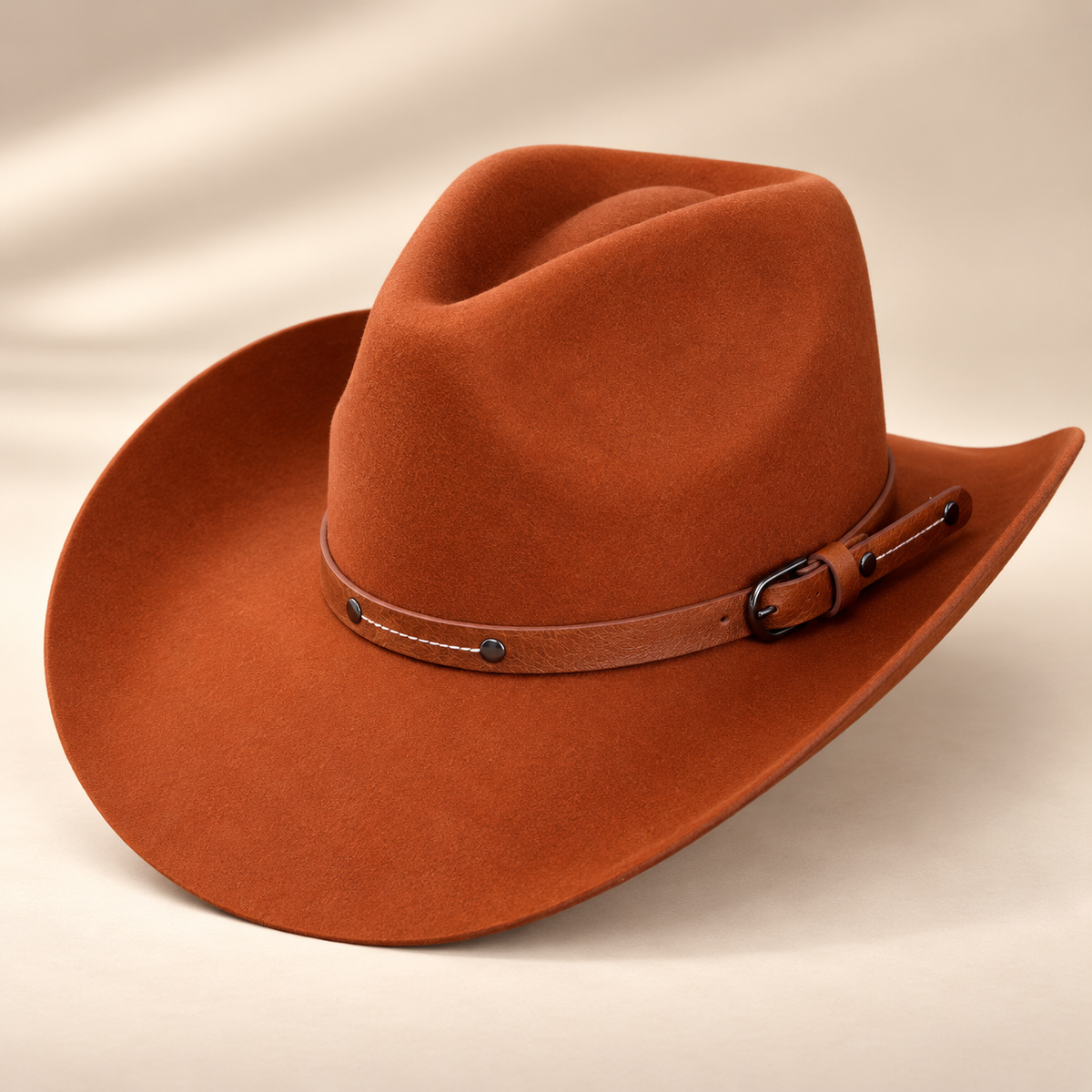 Australian Wool Cowboy Hat with Stitched Leather Band