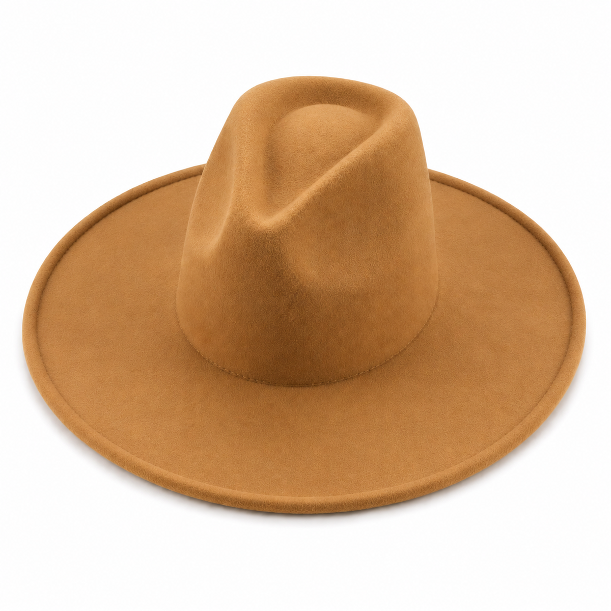 Vegan Felt Wide Brim Fedora Hat – Women's Classic Style