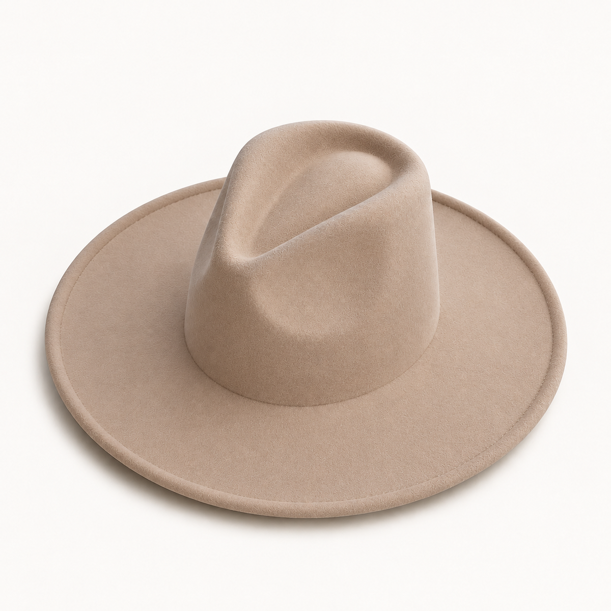 Vegan Felt Wide Brim Fedora Hat – Women's Classic Style