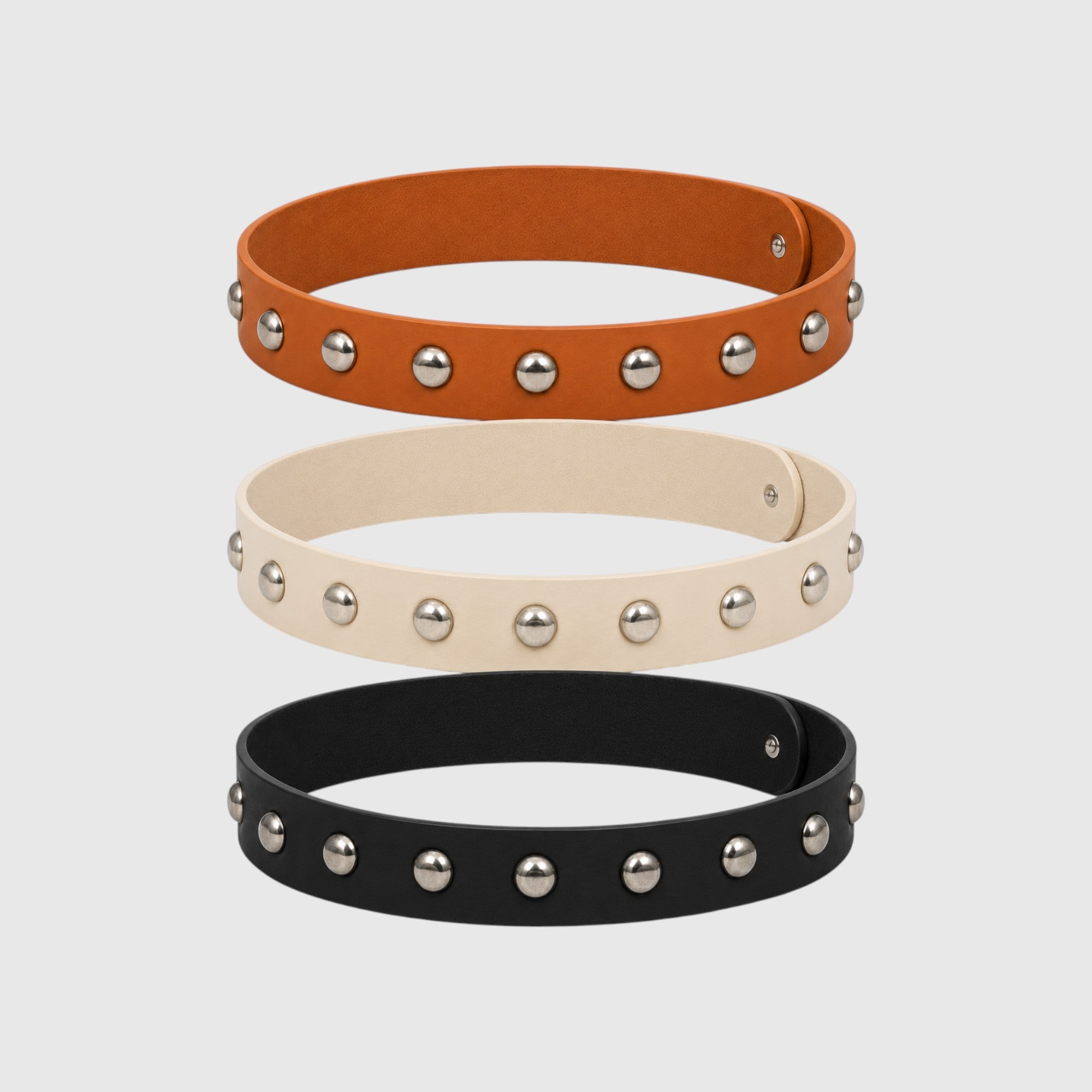 Western Round Stud Faux Leather Hat Band