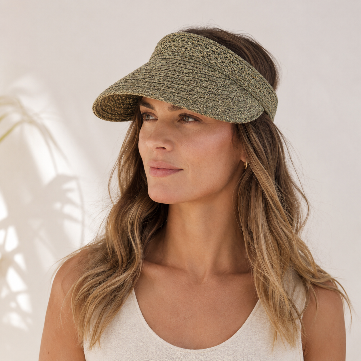 Raffia Wide Brim Sun Visor
