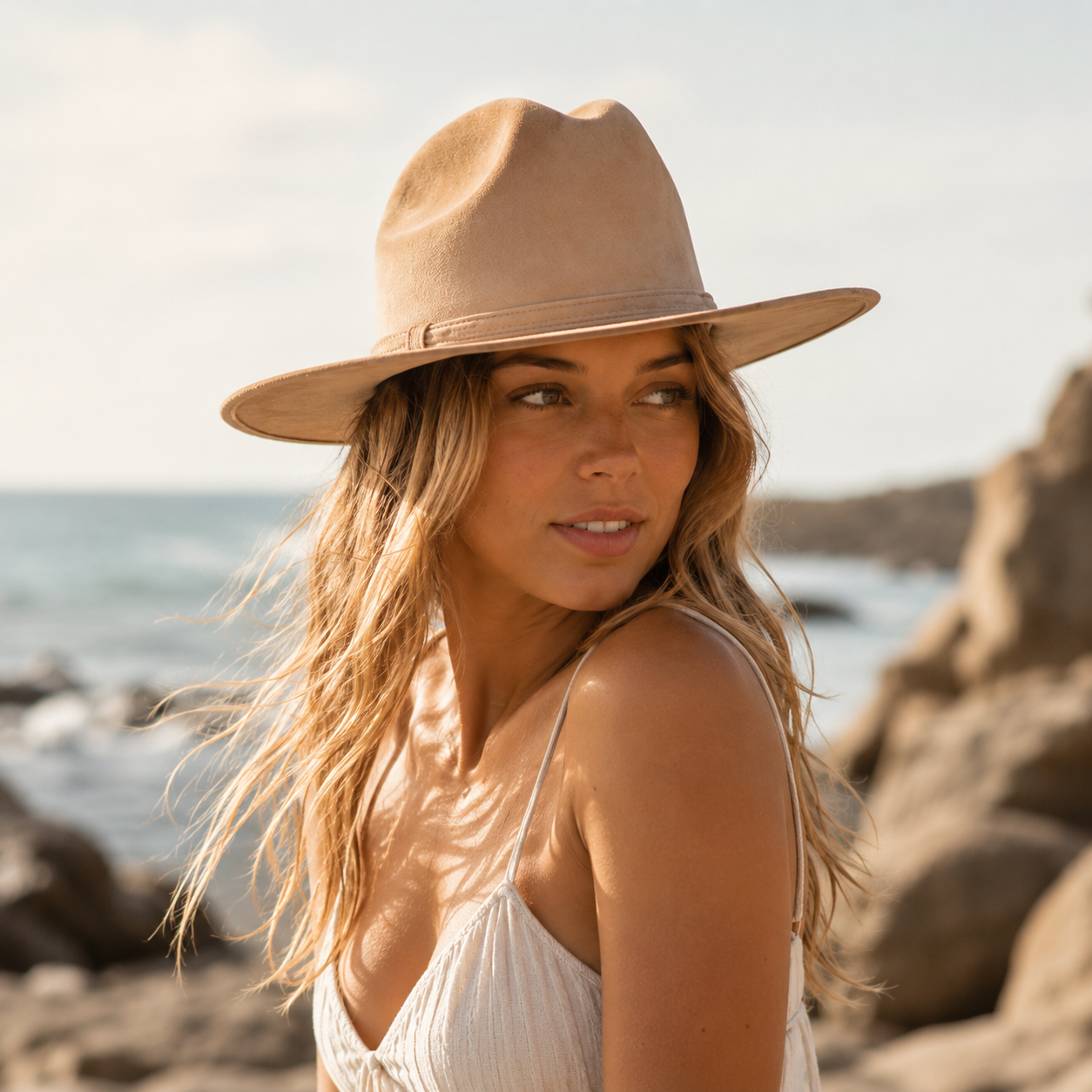 Flat Brim Cowboy in Premium Suede