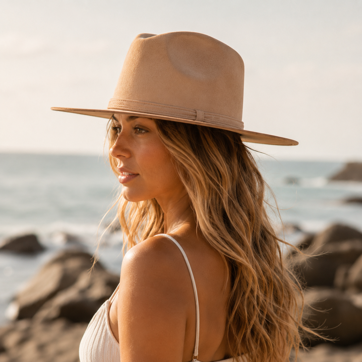 Flat Brim Cowboy in Premium Suede