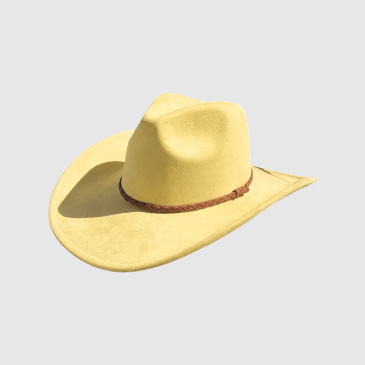 Vegan Suede Cowboy Hat – Braided Band Western