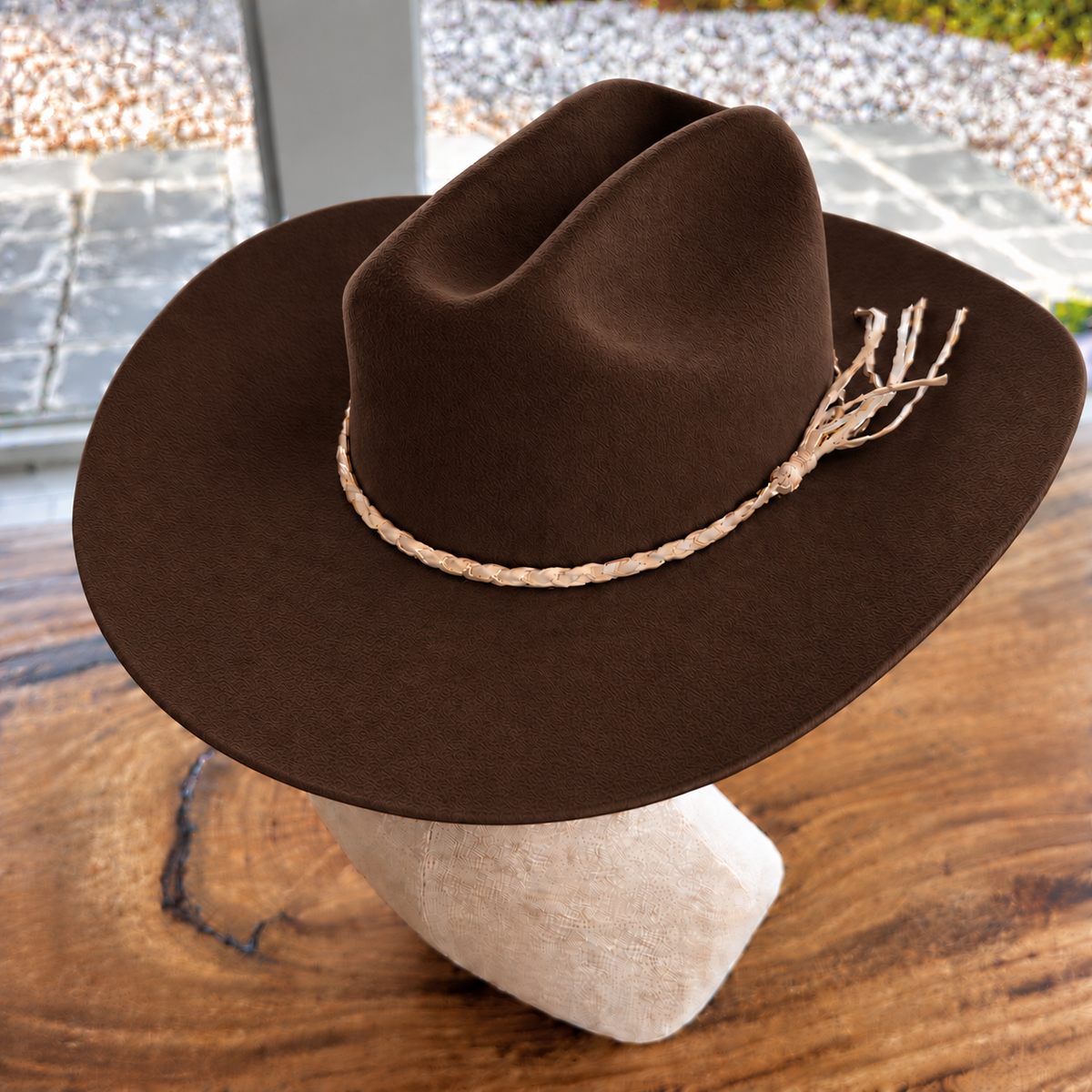Wool Cattleman Cowboy Hat w/ Suede Belt