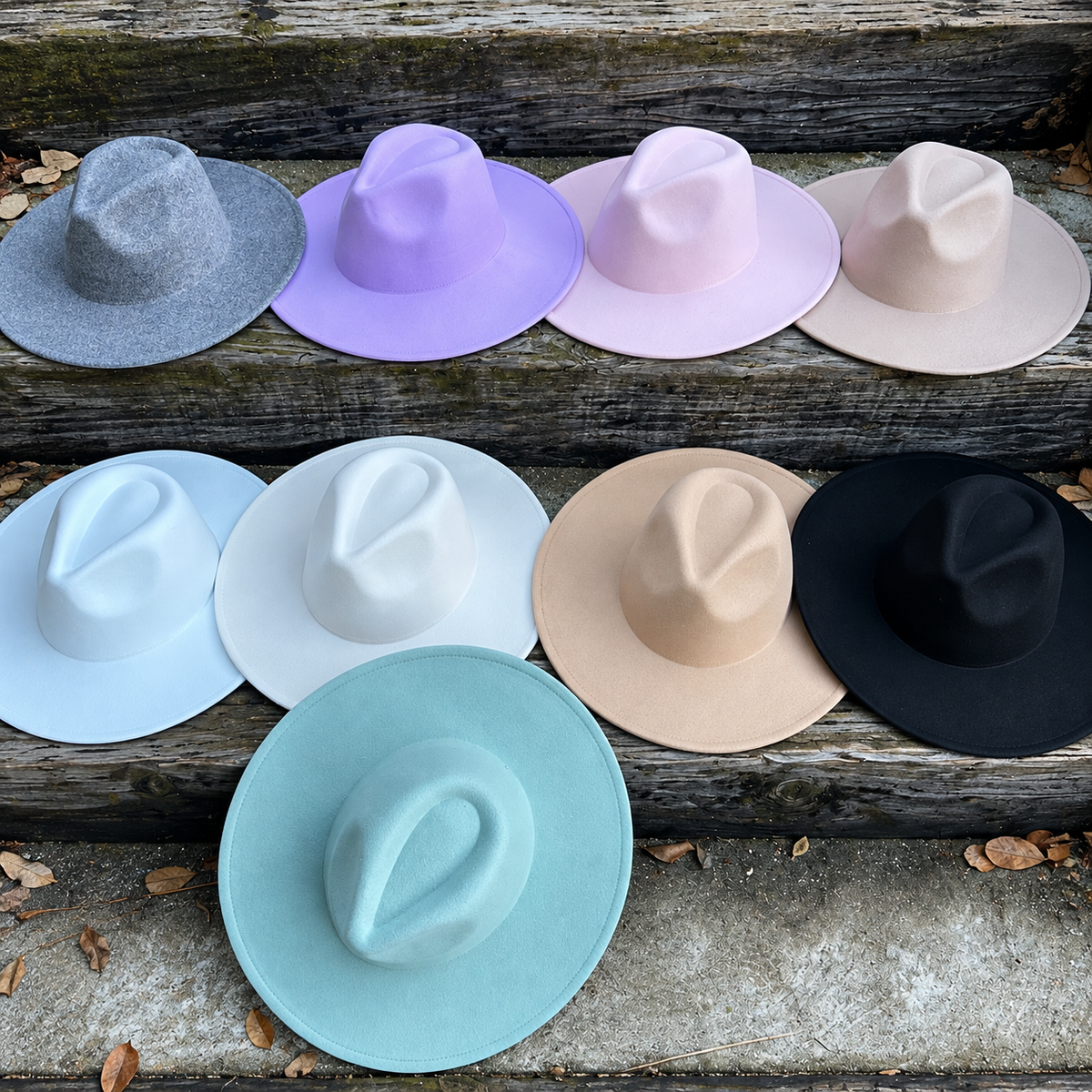Vegan Felt Wide Brim Fedora Hat – Women's Classic Style