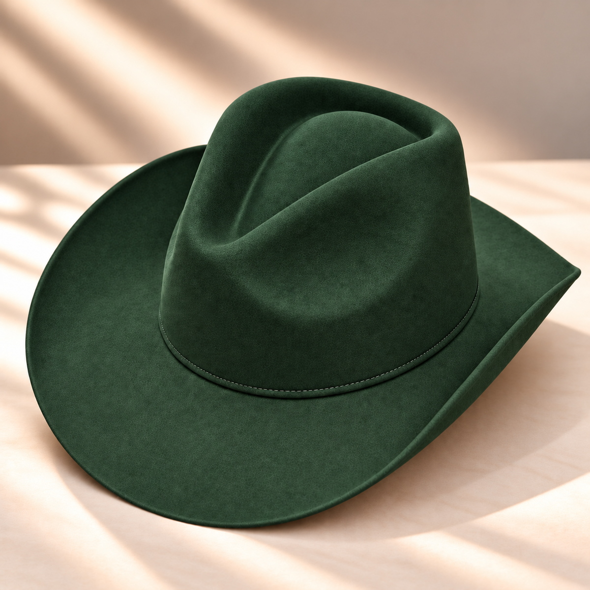 Wholesale Wool Rancher Cowboy Hat - Emerald