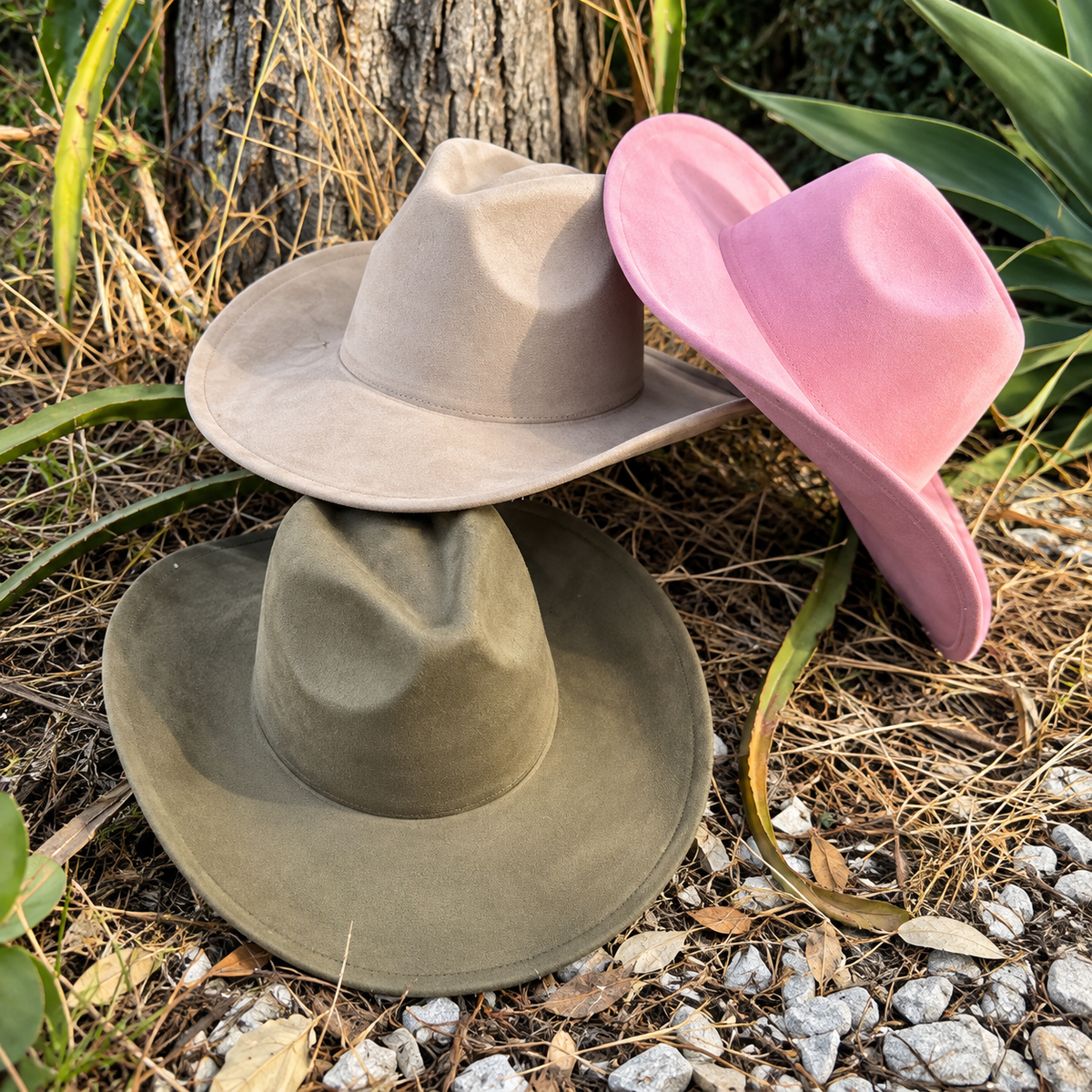 Vegan Suede Cowboy Hat