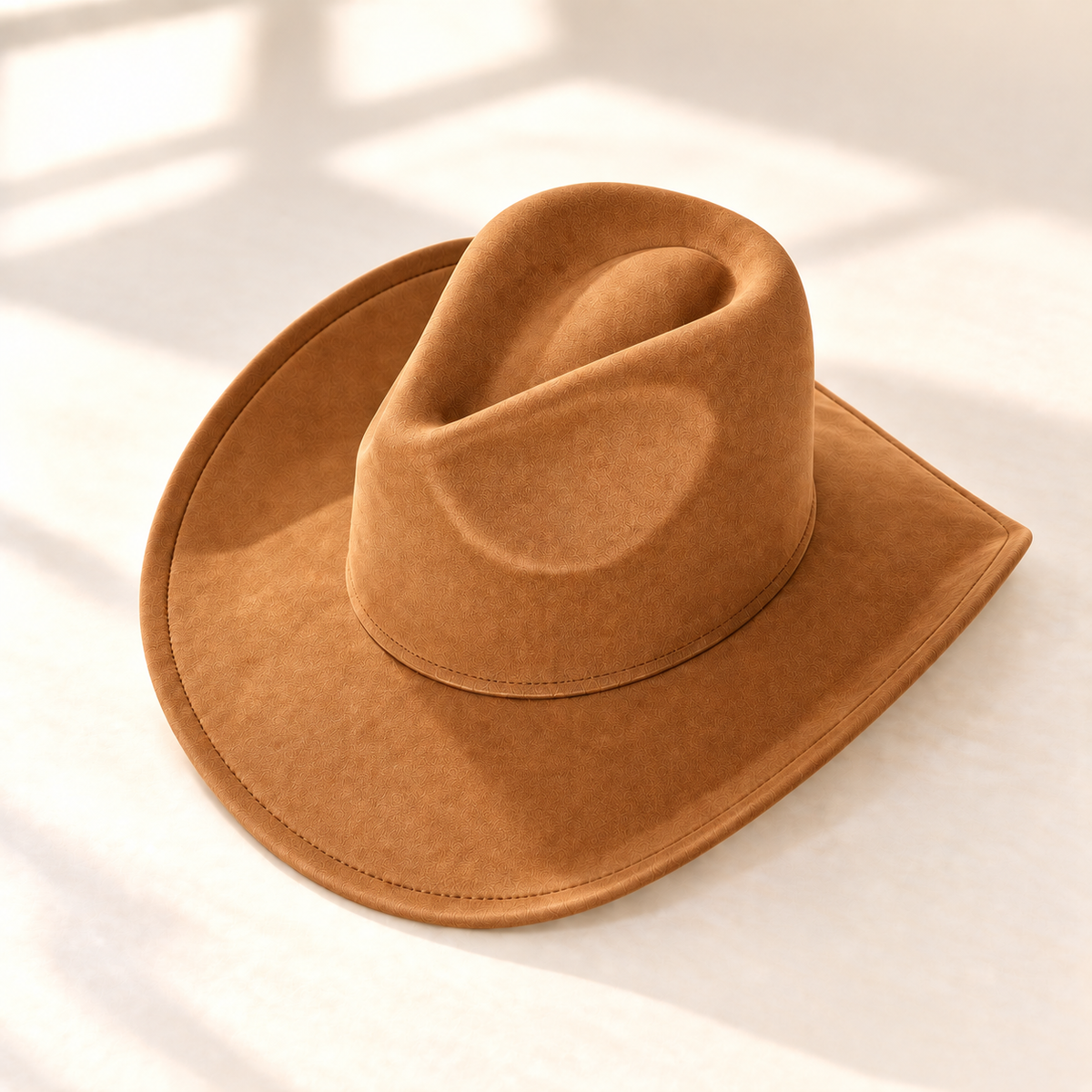 Vegan Suede Western Cowboy Hat