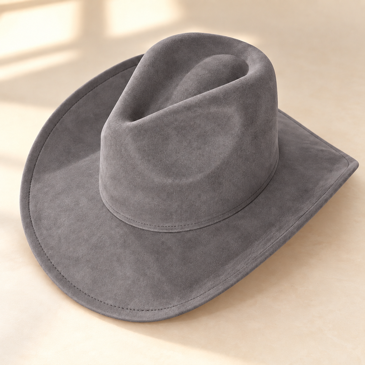 Vegan Suede Western Cowboy Hat