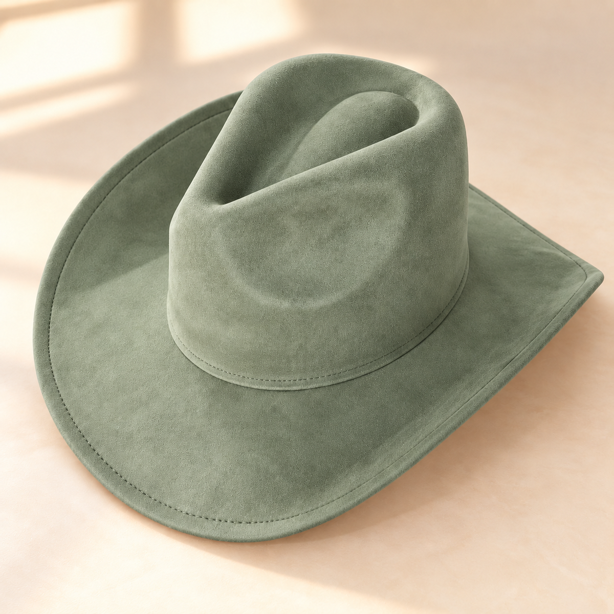 Vegan Suede Western Cowboy Hat