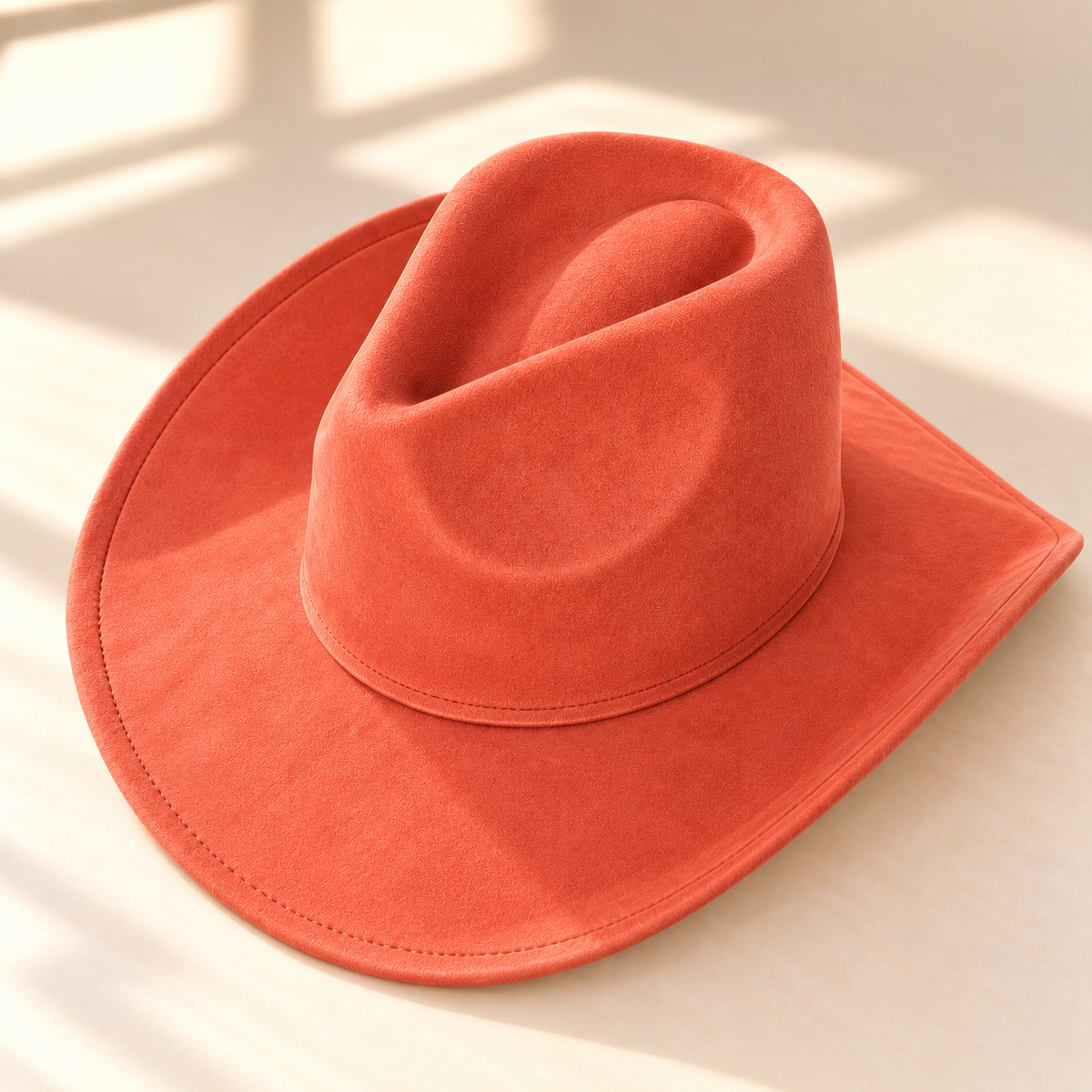 Vegan Suede Western Cowboy Hat