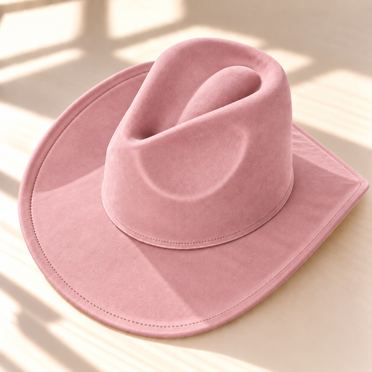 Vegan Suede Western Cowboy Hat