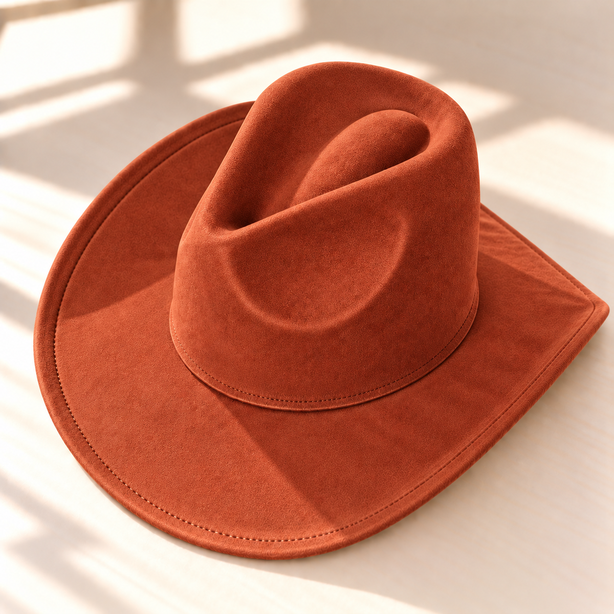 Vegan Suede Western Cowboy Hat