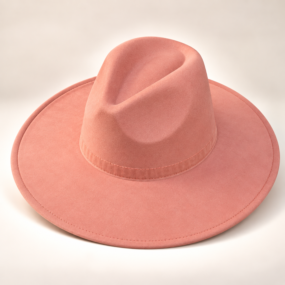 Vegan Suede Fedora Hat