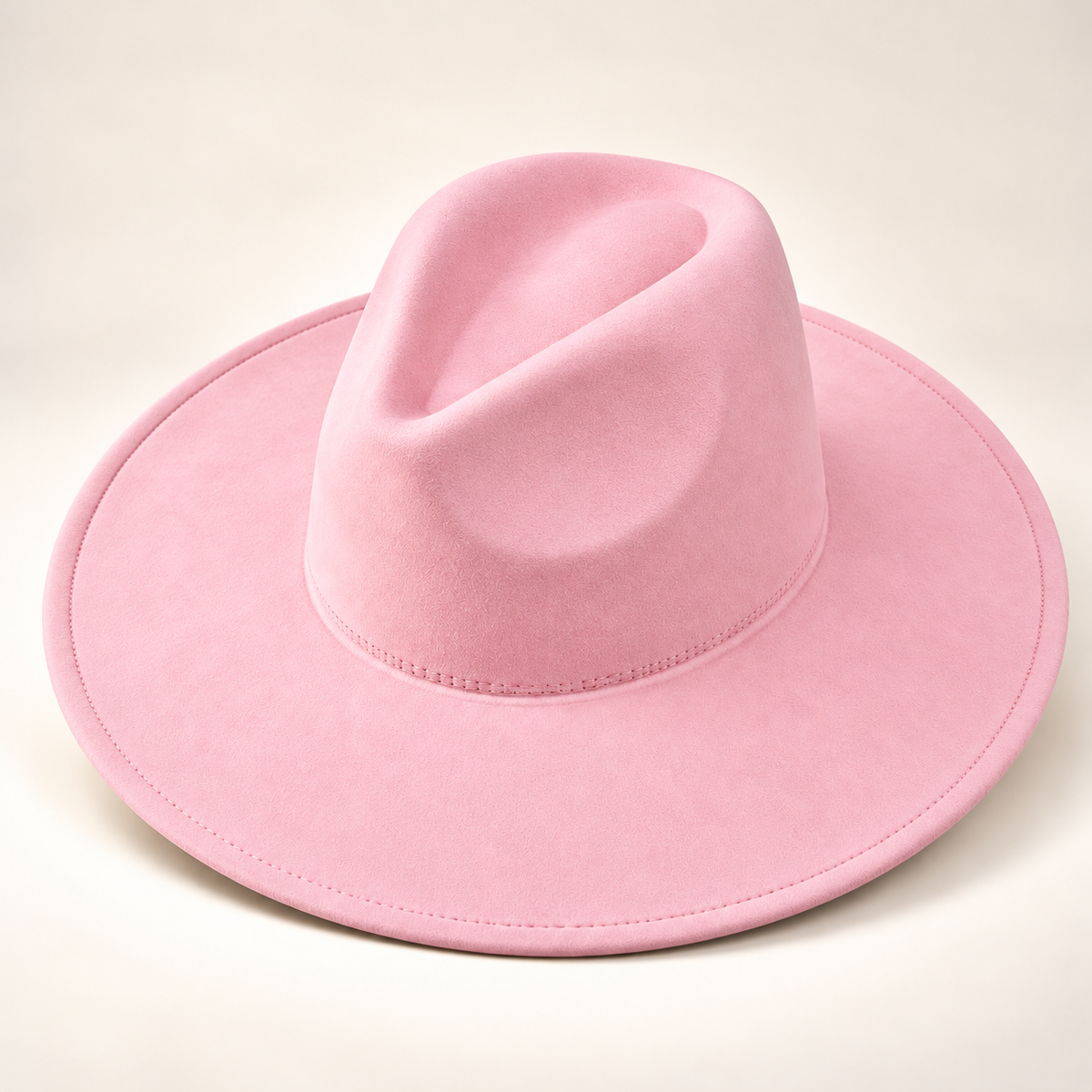 Vegan Suede Fedora Hat