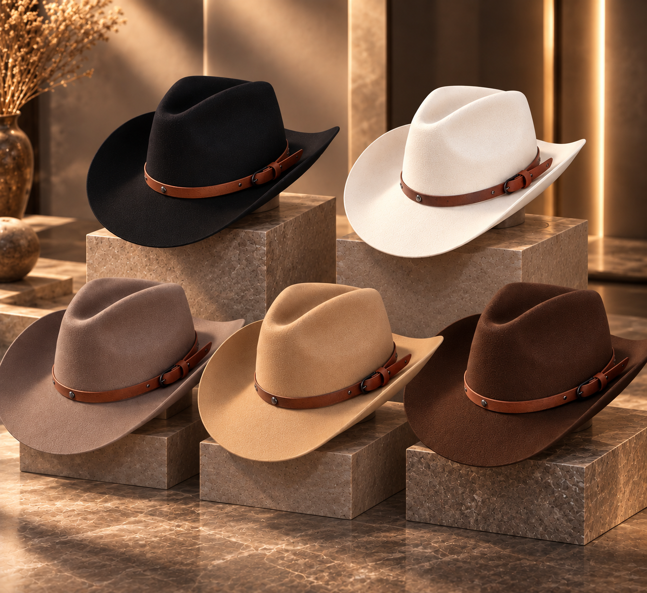 Australian Wool Cowboy Hat with Leather Band