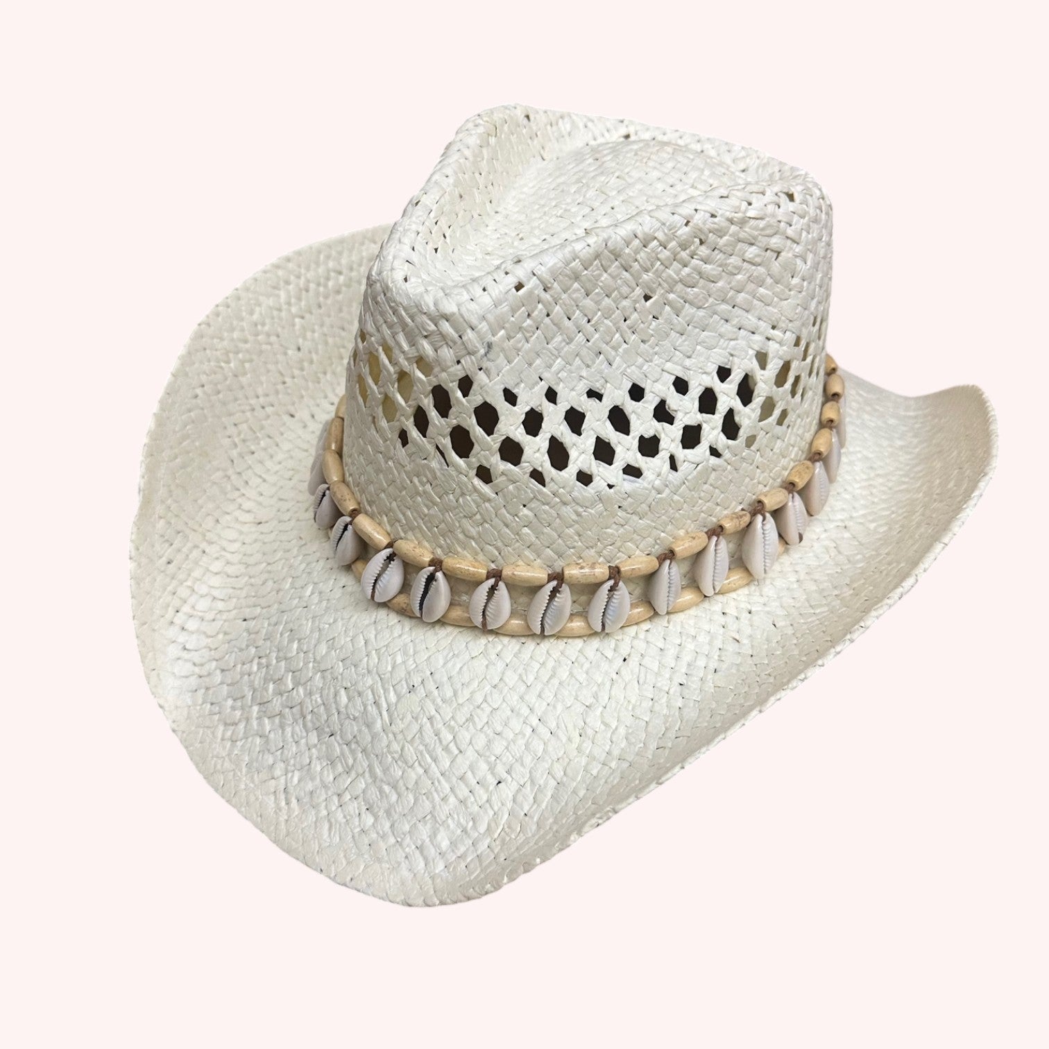 SEASHELLS BAND COWBOY COWGIRL HANDMADE HAT